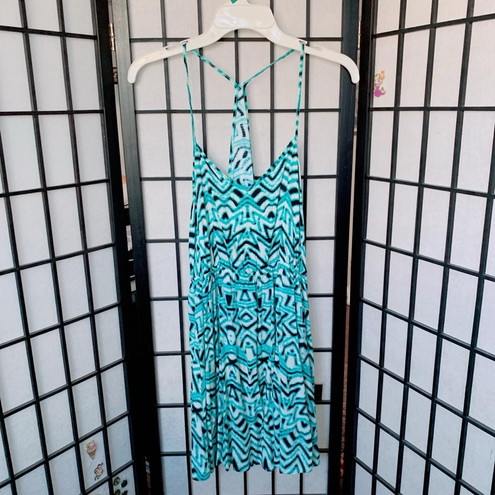 Forever 21 Blue and White Patterned Dress